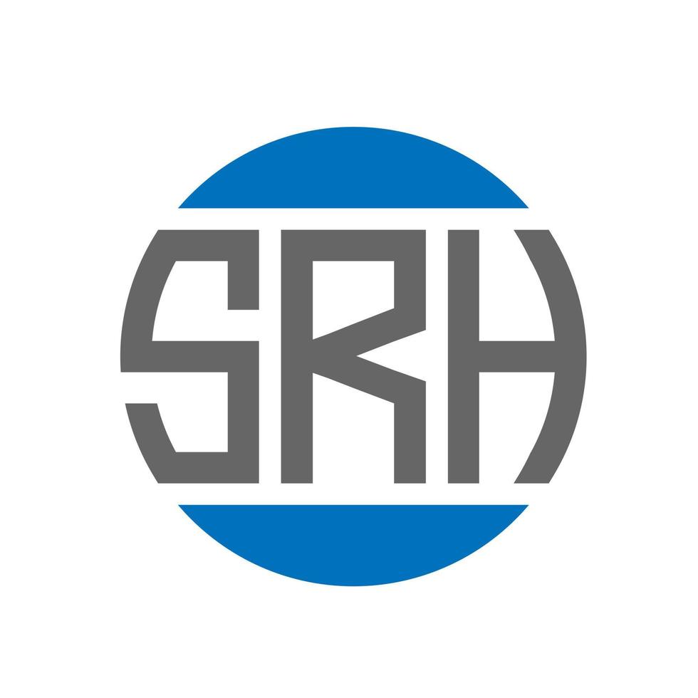 création de logo de lettre srh sur fond blanc. concept de logo de cercle d'initiales créatives srh. conception de lettre srh. vecteur