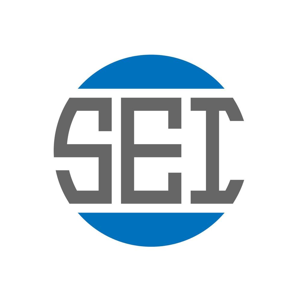 création de logo de lettre sei sur fond blanc. concept de logo de cercle d'initiales créatives sei. conception de lettre sei. vecteur