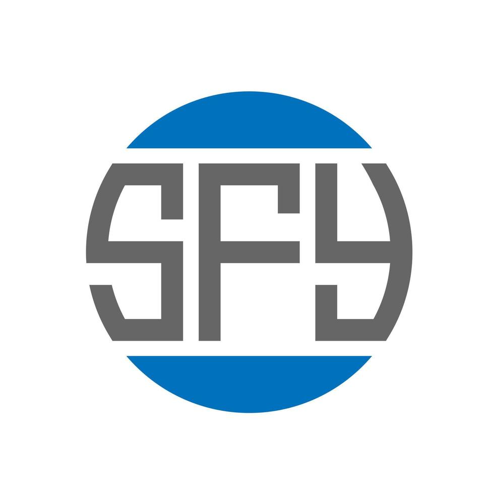 création de logo de lettre sfy sur fond blanc. concept de logo de cercle d'initiales créatives sfy. conception de lettre sfy. vecteur