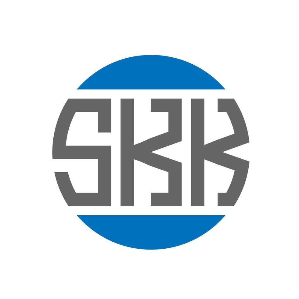 création de logo de lettre skk sur fond blanc. concept de logo de cercle d'initiales créatives skk. conception de lettre skk. vecteur