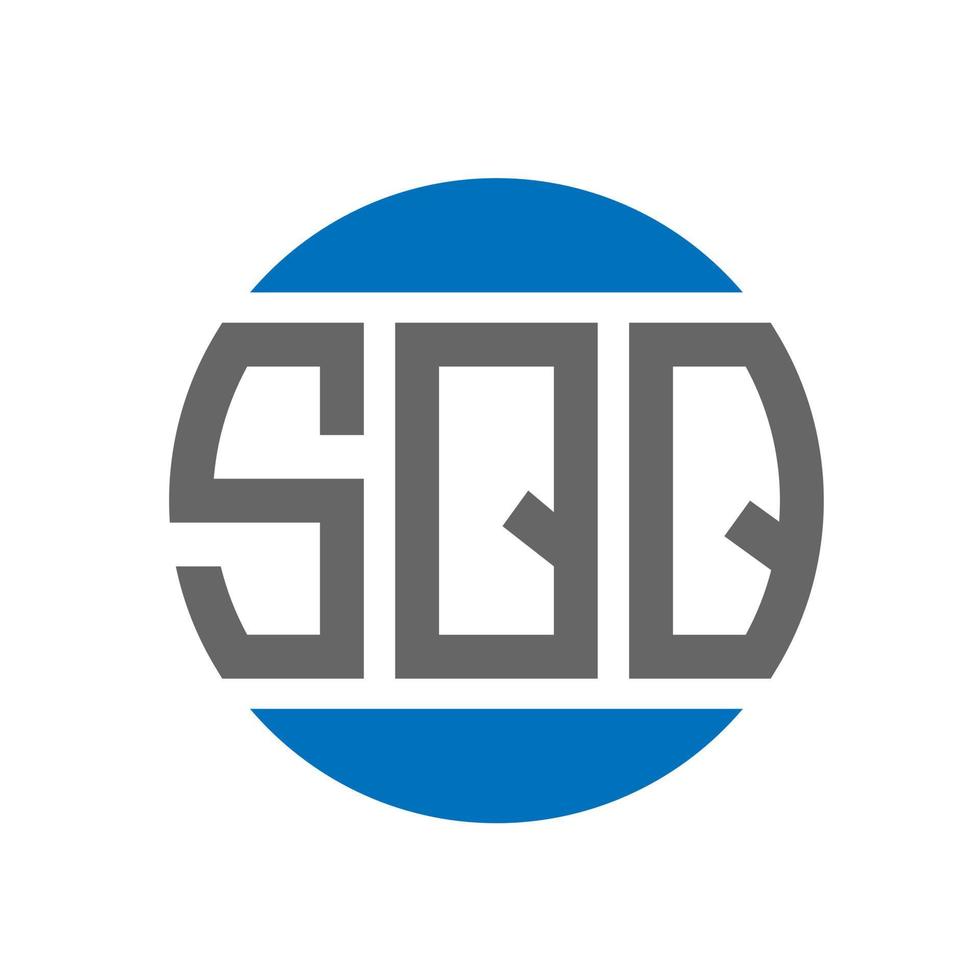 création de logo de lettre sqq sur fond blanc. concept de logo de cercle d'initiales créatives sqq. conception de lettre sqq. vecteur