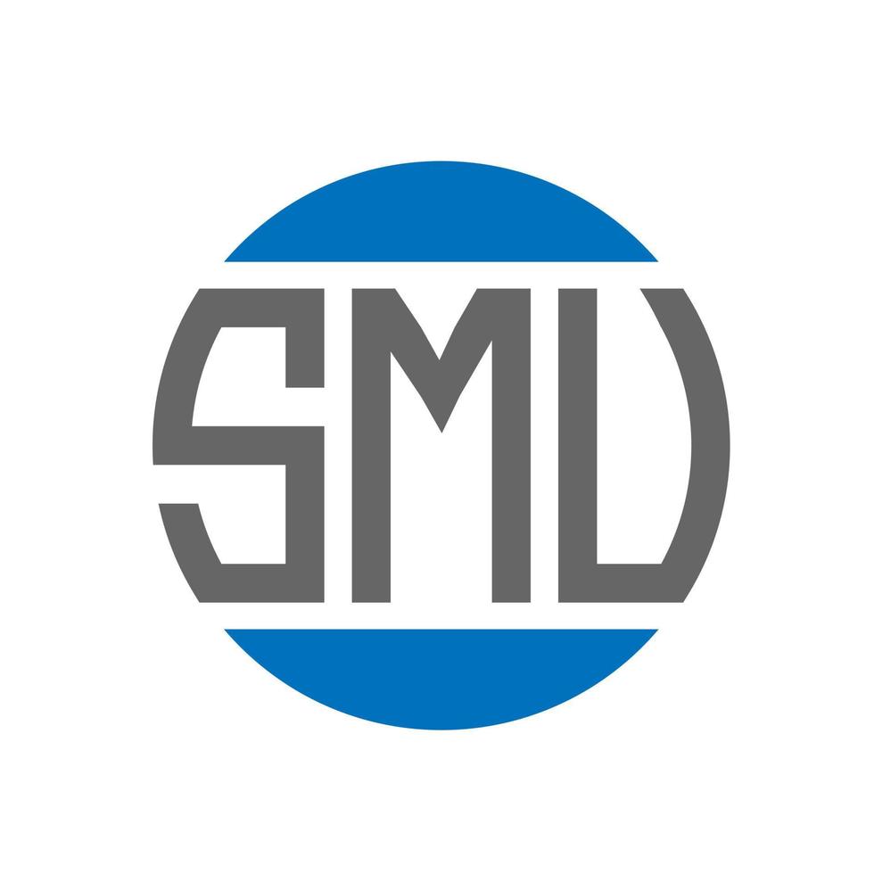 création de logo de lettre smv sur fond blanc. concept de logo de cercle d'initiales créatives smv. conception de lettre smv. vecteur