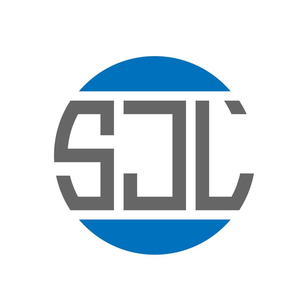 création de logo de lettre sjl sur fond blanc. concept de logo de cercle d'initiales créatives sjl. conception de lettre sjl. vecteur