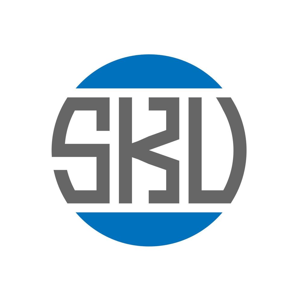 création de logo de lettre skv sur fond blanc. concept de logo de cercle d'initiales créatives skv. conception de lettre skv. vecteur
