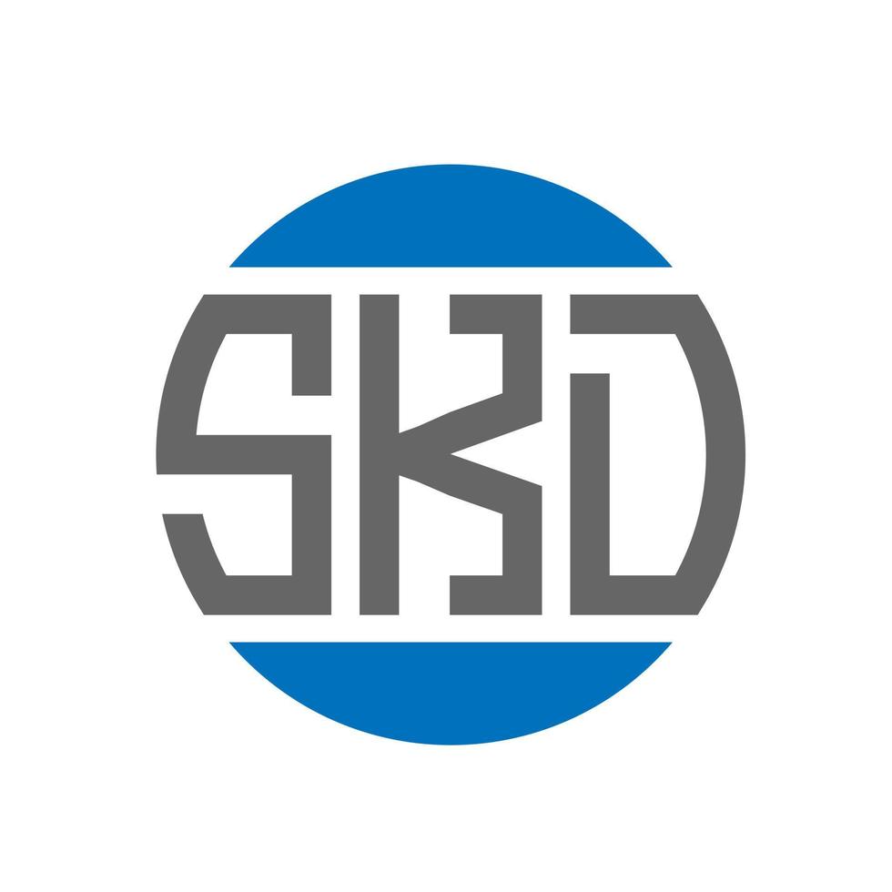 création de logo de lettre skd sur fond blanc. concept de logo de cercle d'initiales créatives skd. conception de lettre skd. vecteur