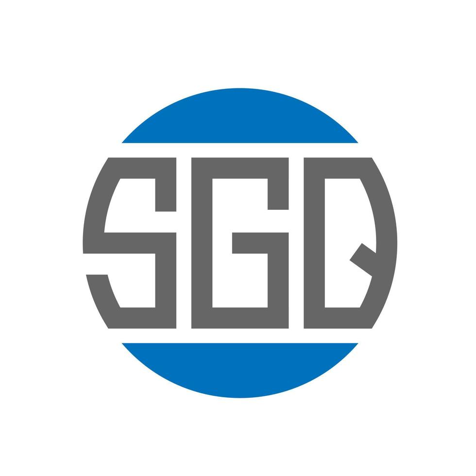 création de logo de lettre sgq sur fond blanc. concept de logo de cercle d'initiales créatives sgq. conception de lettre sgq. vecteur