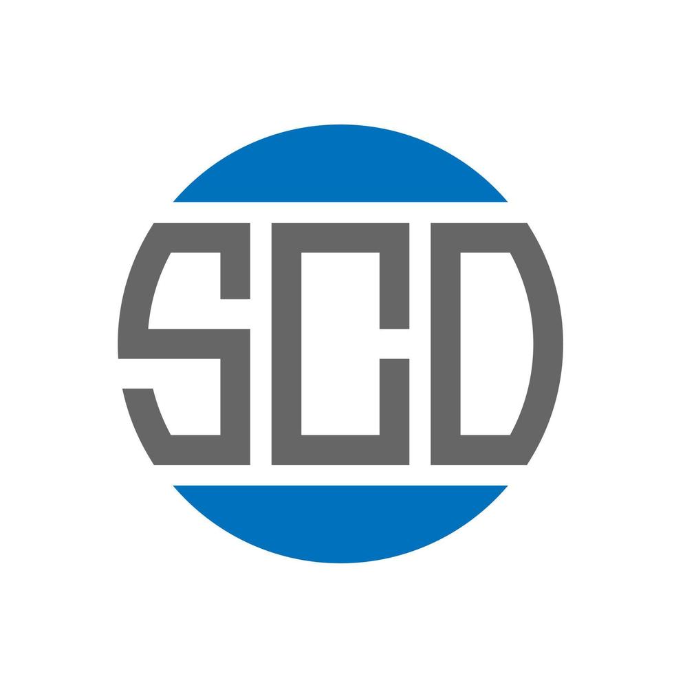 création de logo de lettre sco sur fond blanc. concept de logo de cercle d'initiales créatives sco. conception de lettre sco. vecteur