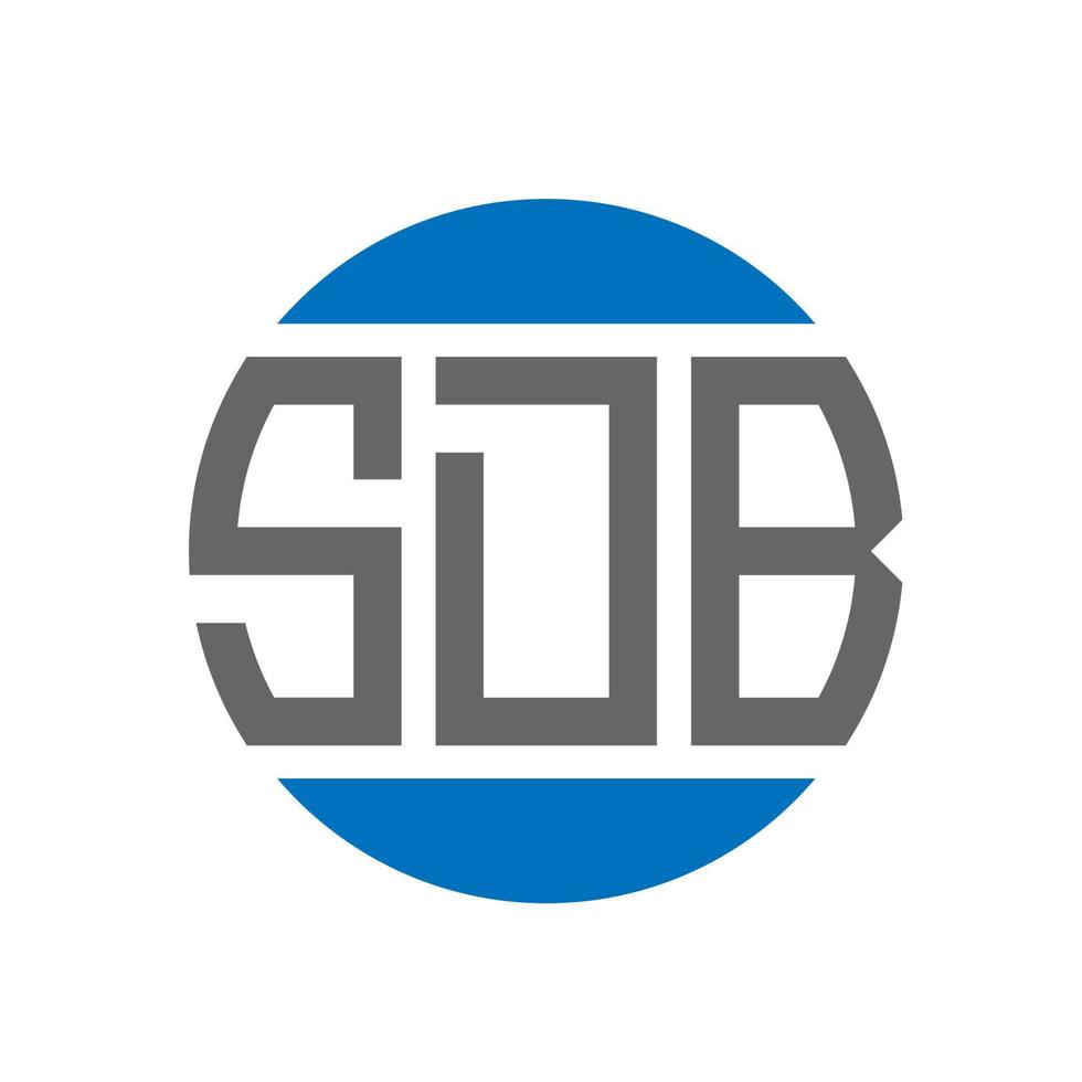 création de logo de lettre sdb sur fond blanc. concept de logo de cercle d'initiales créatives sdb. conception de lettre sdb. vecteur