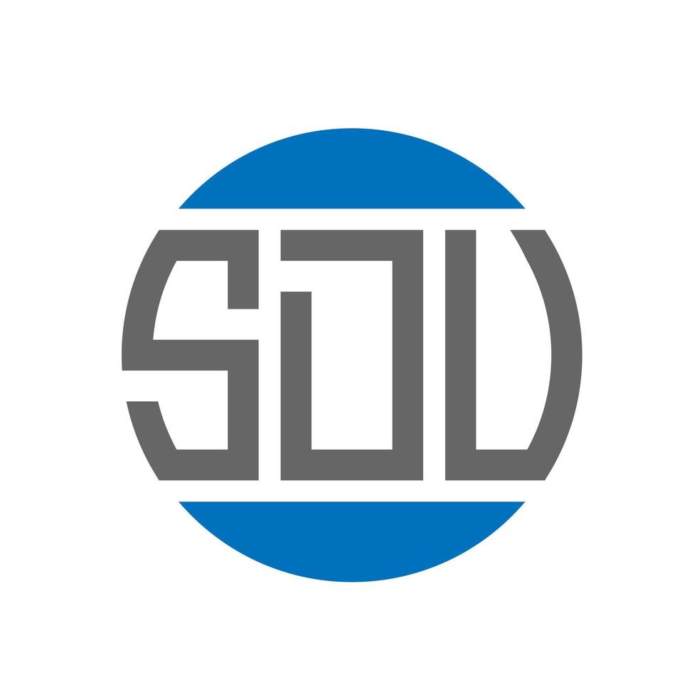 création de logo de lettre sdu sur fond blanc. concept de logo de cercle d'initiales créatives sdu. conception de lettre sdu. vecteur