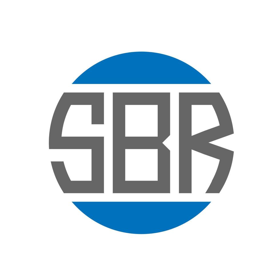 création de logo de lettre sbr sur fond blanc. concept de logo de cercle d'initiales créatives sbr. conception de lettre sbr. vecteur