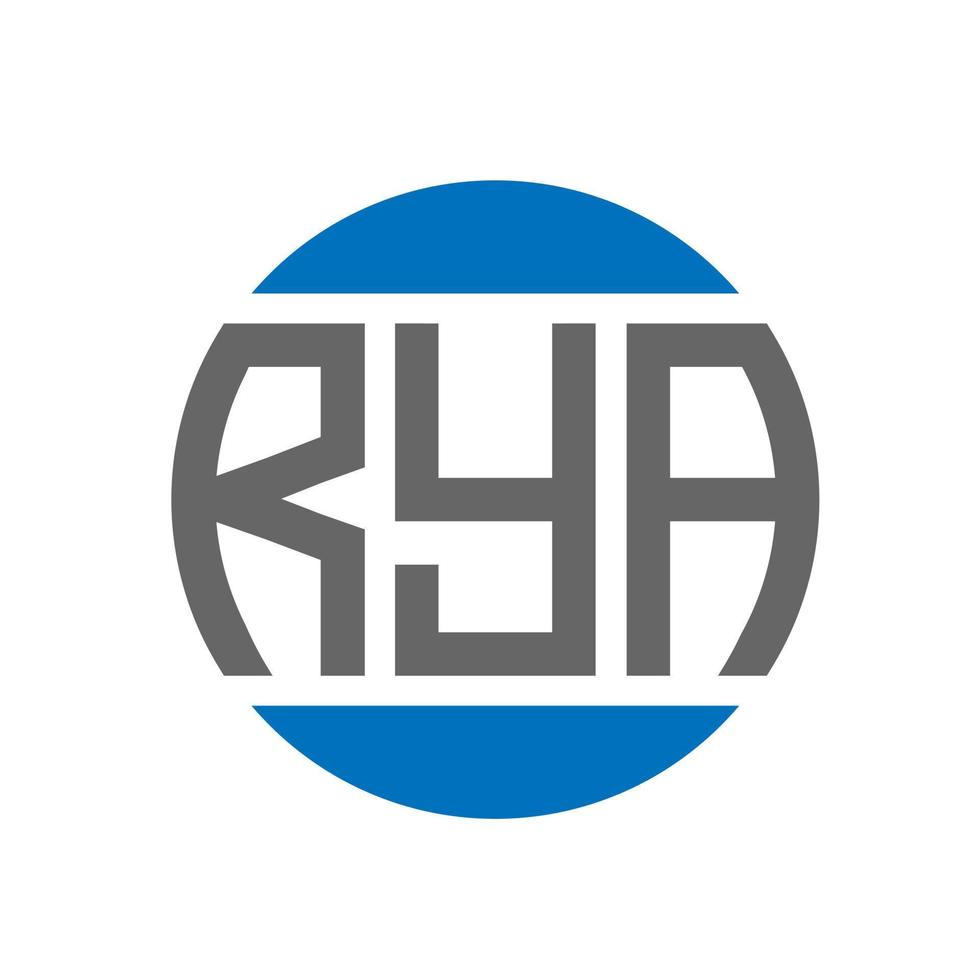 création de logo de lettre rya sur fond blanc. concept de logo de cercle d'initiales créatives rya. conception de lettre rya. vecteur