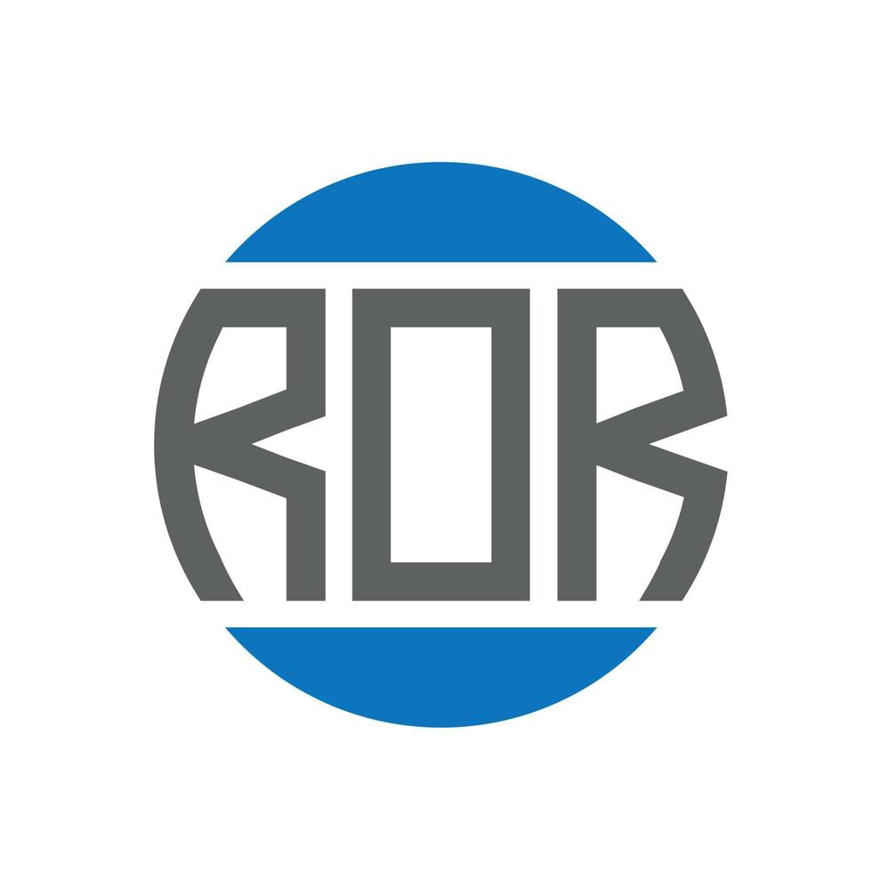 création de logo de lettre rr sur fond blanc. concept de logo de cercle d'initiales créatives ror. conception de lettre ror. vecteur