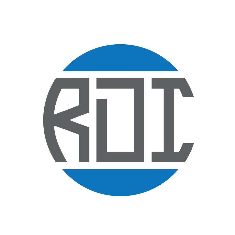 création de logo de lettre rdi sur fond blanc. concept de logo de cercle d'initiales créatives rdi. conception de lettre rdi. vecteur