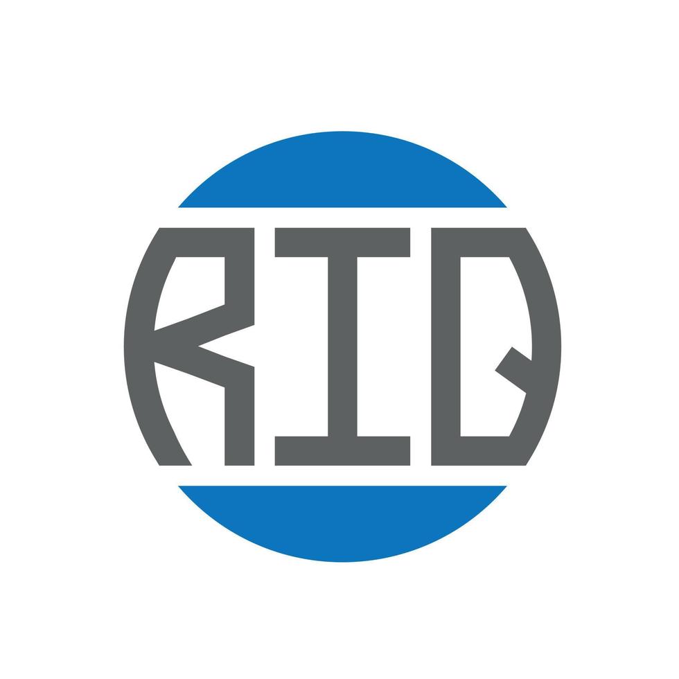 création de logo de lettre riq sur fond blanc. concept de logo de cercle d'initiales créatives riq. conception de lettre riq. vecteur