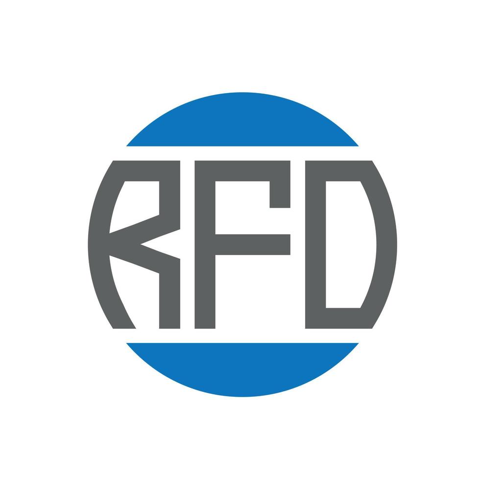 création de logo de lettre rfo sur fond blanc. concept de logo de cercle d'initiales créatives rfo. conception de lettre rfo. vecteur