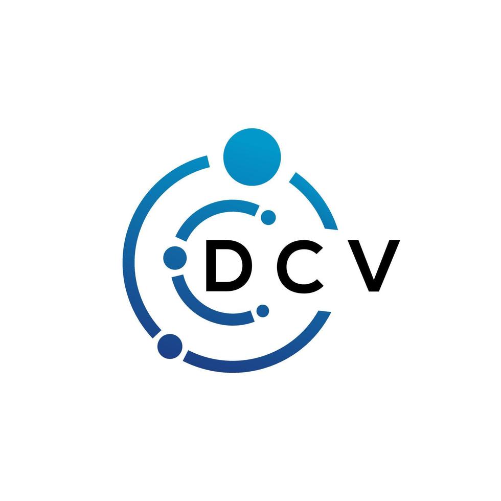création de logo de lettre dcv sur fond blanc. concept de logo de lettre initiales créatives dcv. conception de lettre dcv. vecteur