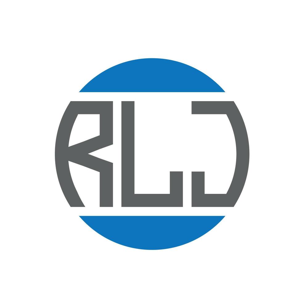 création de logo de lettre rlj sur fond blanc. concept de logo de cercle d'initiales créatives rlj. conception de lettre rlj. vecteur