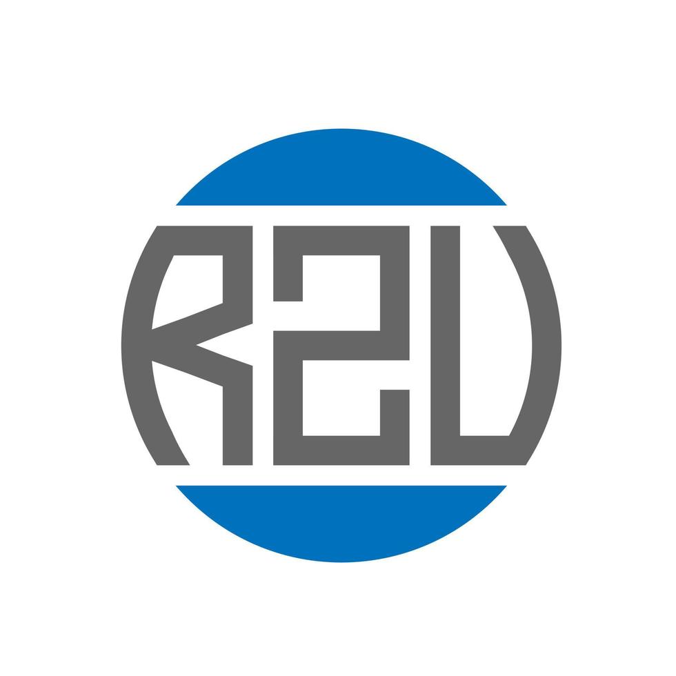 création de logo de lettre rzu sur fond blanc. concept de logo de cercle d'initiales créatives rzu. conception de lettre rzu. vecteur