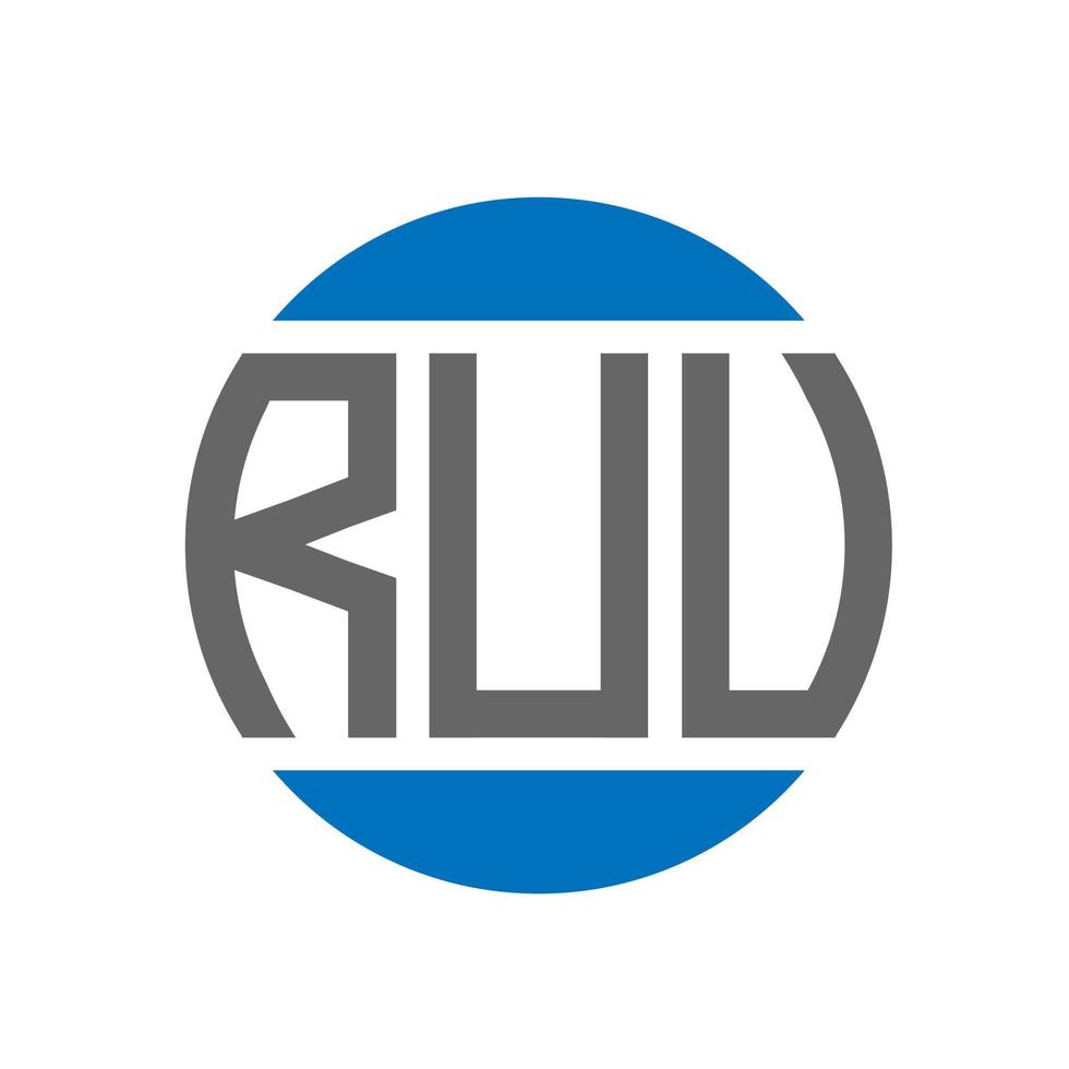 création de logo de lettre ruu sur fond blanc. concept de logo de cercle d'initiales créatives ruu. conception de lettre ruu. vecteur