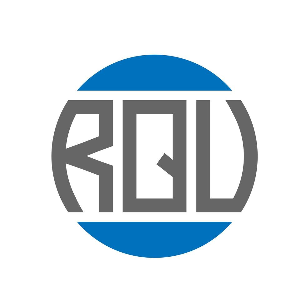 création de logo de lettre rqu sur fond blanc. concept de logo de cercle d'initiales créatives rqu. conception de lettre rqu. vecteur