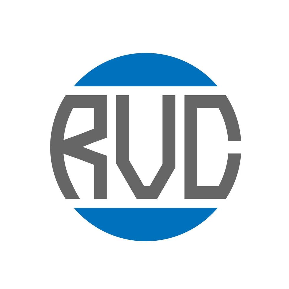 création de logo de lettre rvc sur fond blanc. concept de logo de cercle d'initiales créatives rvc. conception de lettre rvc. vecteur
