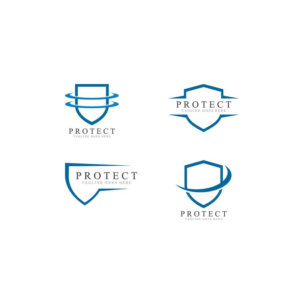 bouclier protecteur logo icône illustration vecteur