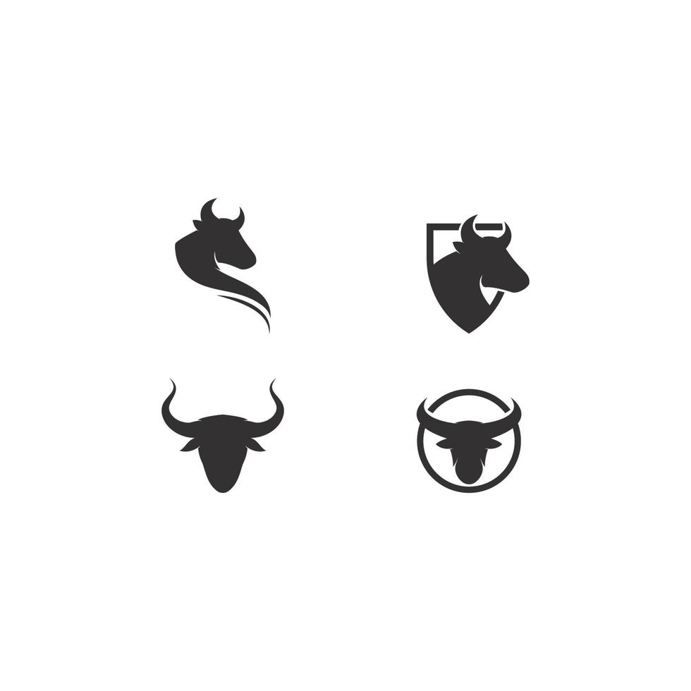 tête de taureau logo vecteur icône illustration