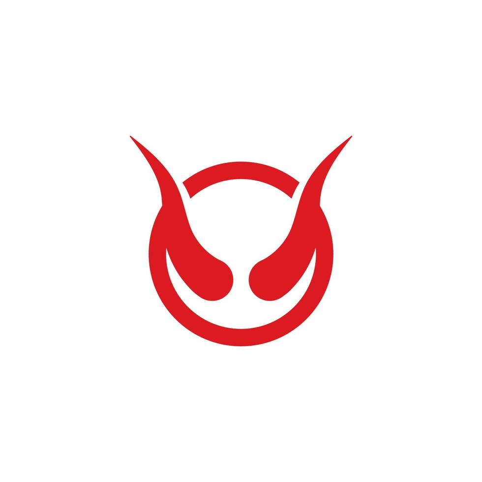 vecteur de logo de corne de diable