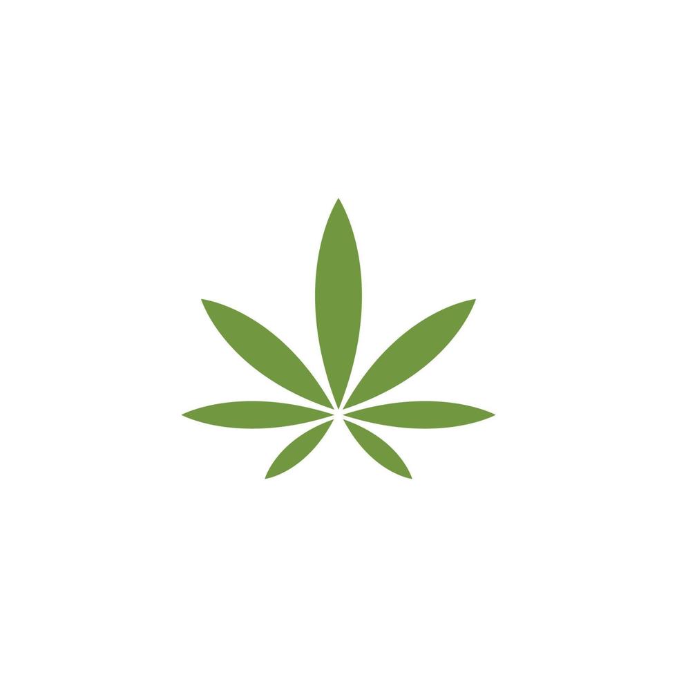 icône d'illustration vectorielle de modèle de feuille de cannabis vecteur