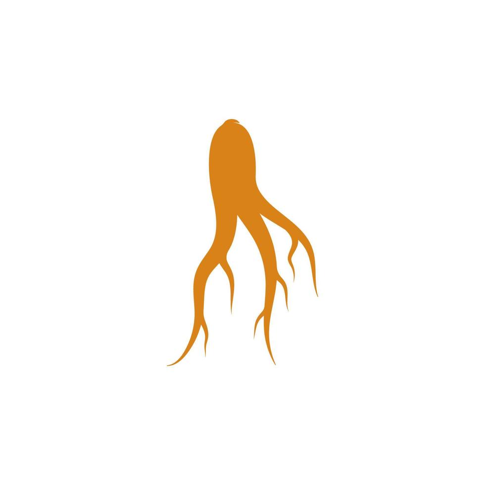 ensemble de logo de ginseng pour l'icône d'illustration de phytothérapie vecteur