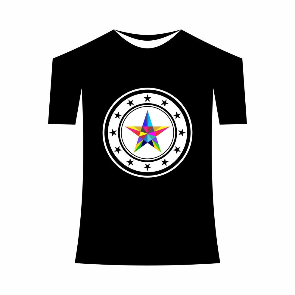 la conception de t shirt doyen a un vecteur étoile à l'intérieur comme illustration maquette eps