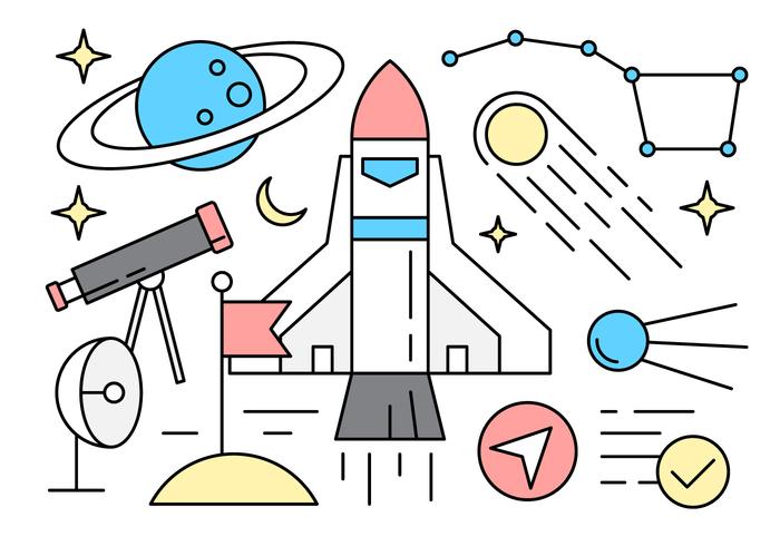 Icônes d'espace linéaire gratuites vecteur