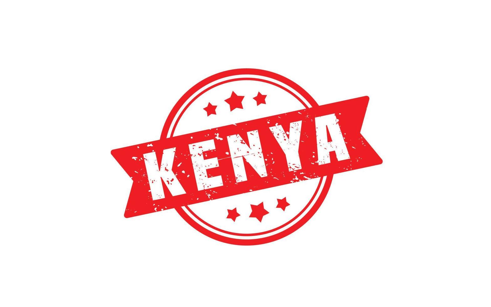 kenya timbre en caoutchouc avec style grunge sur fond blanc vecteur