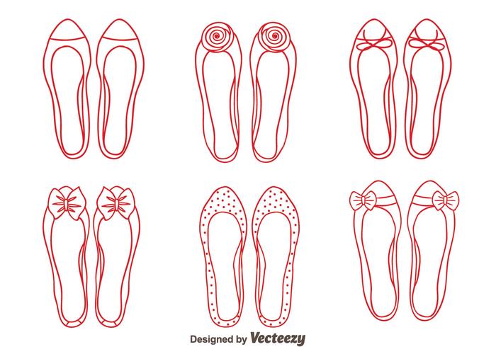 Ruby slippers shoes line vector