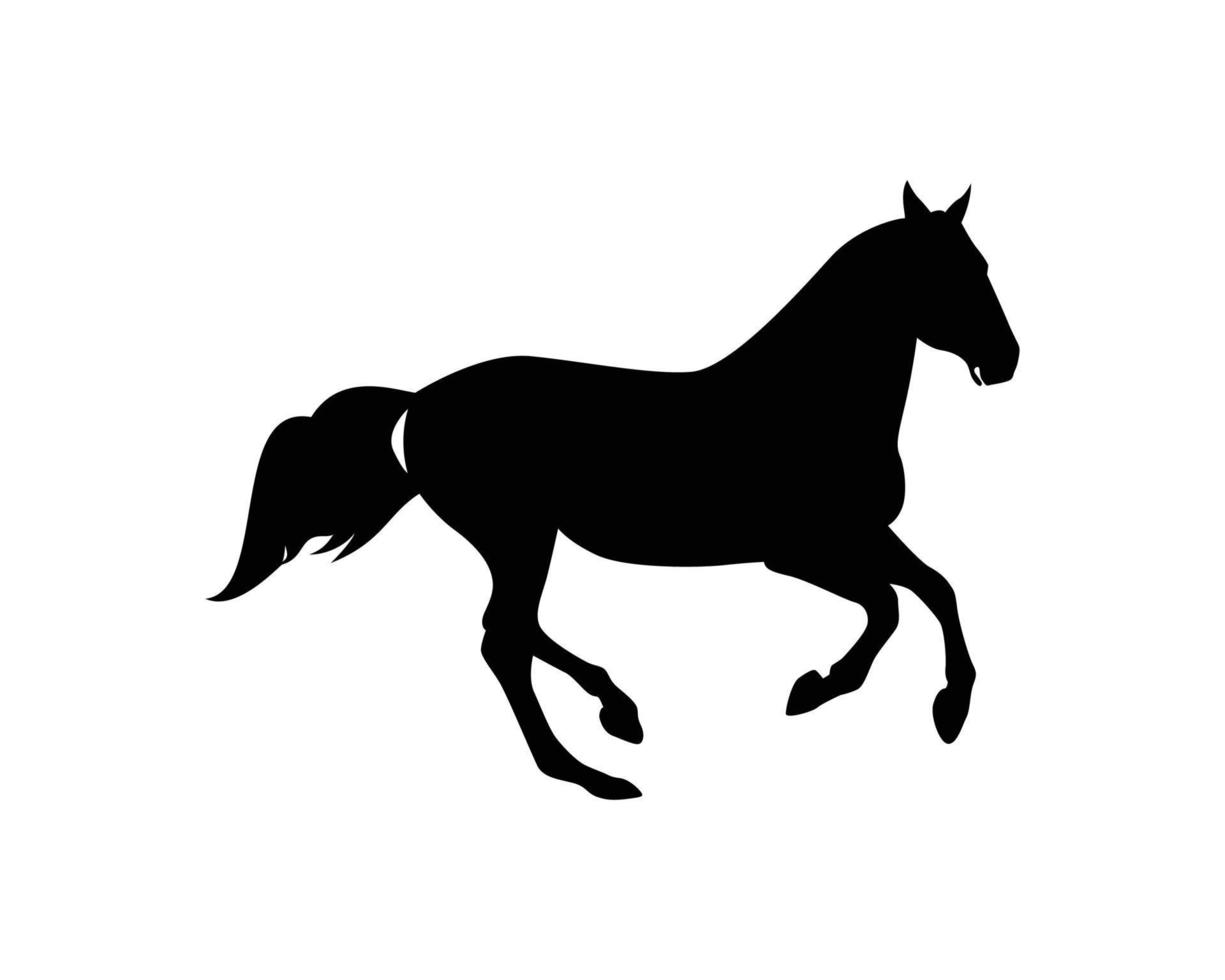 modèle de vecteur de silhouette de cheval