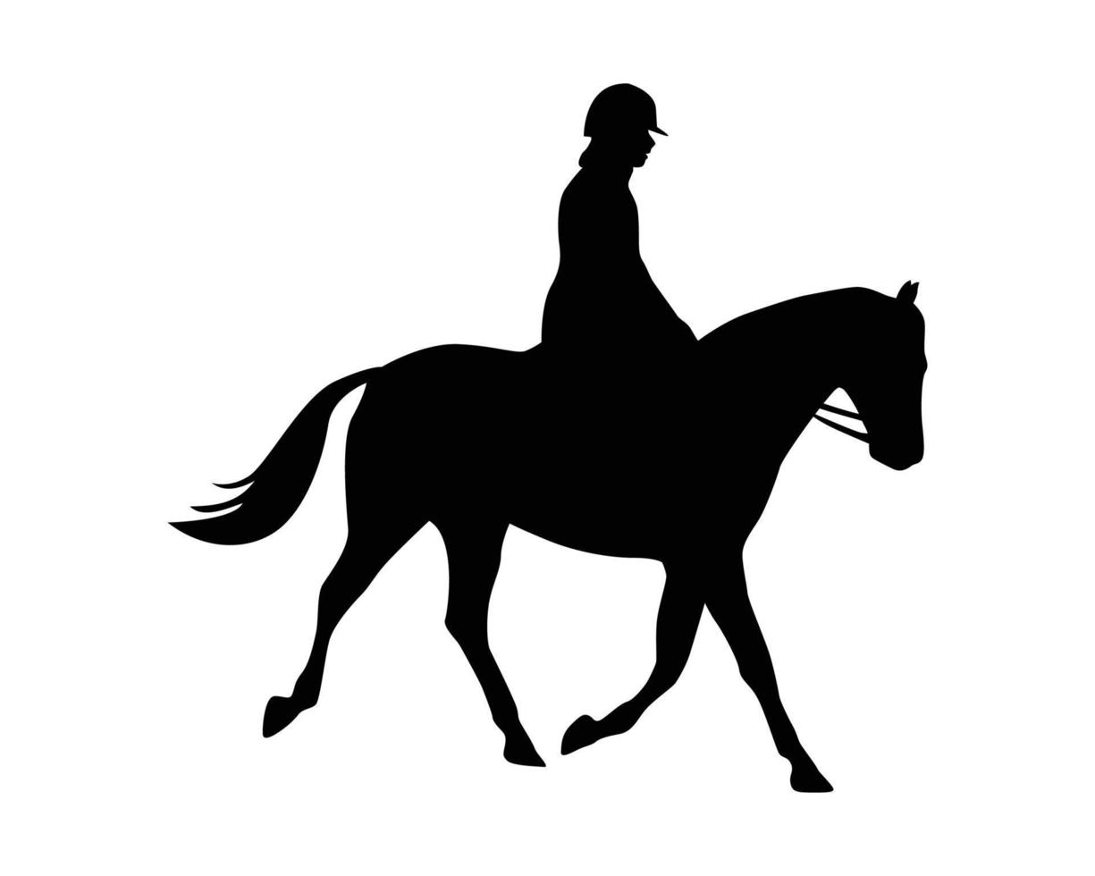 modèle de vecteur de silhouette de cheval