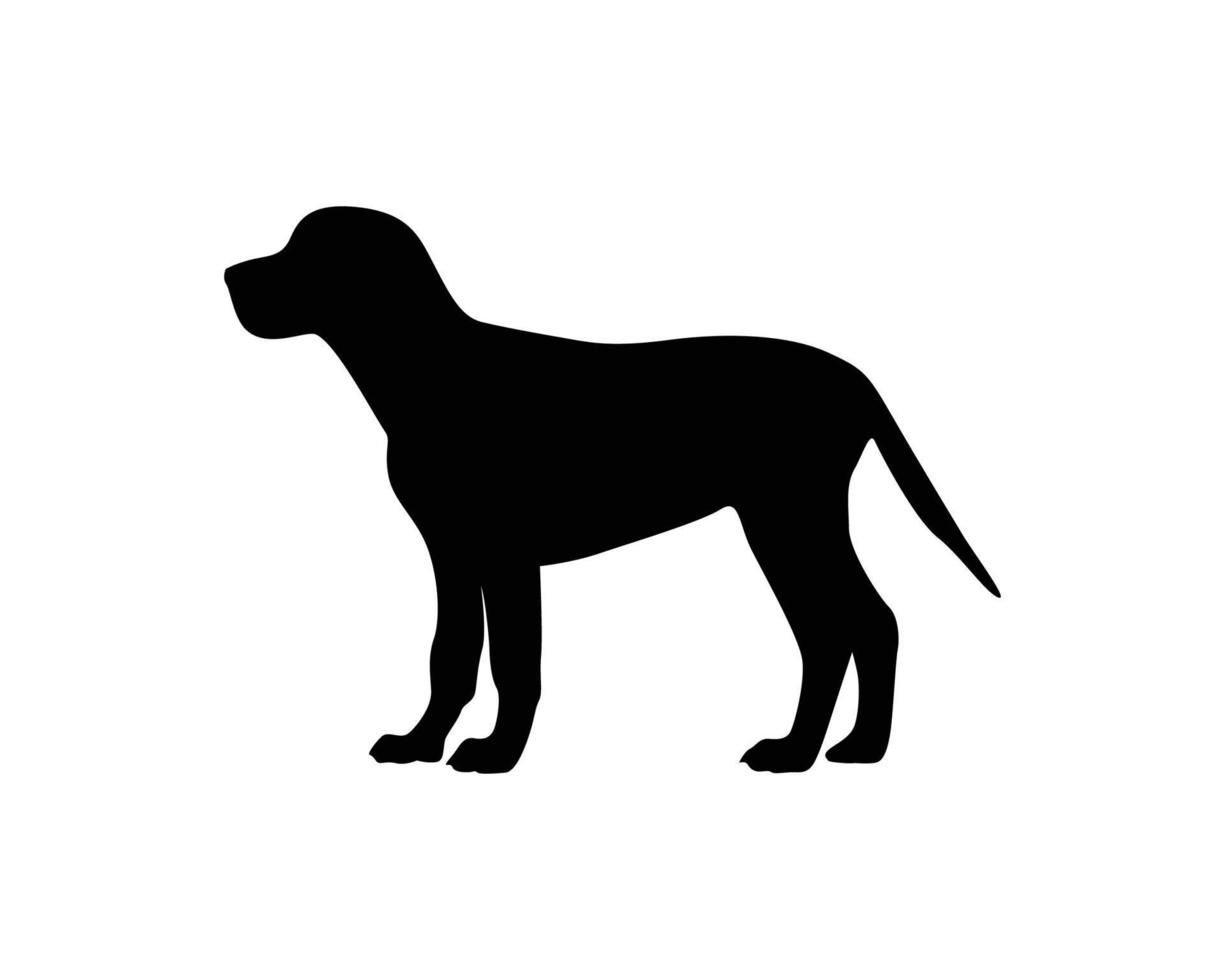 modèle de vecteur de silhouette de chien