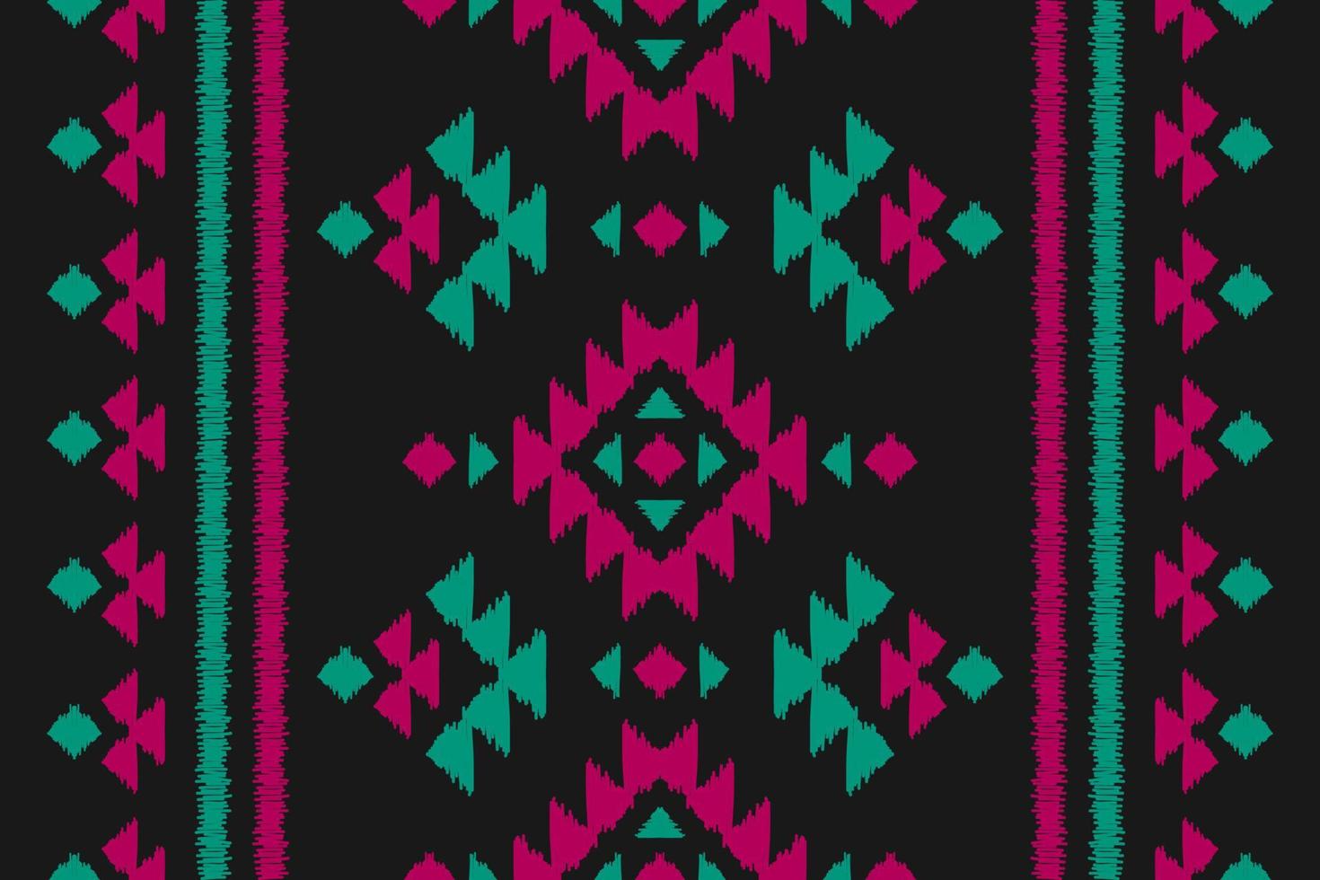 beau tapis ikat art. motif géométrique sans couture ethnique en tribal. style américain, mexicain. vecteur