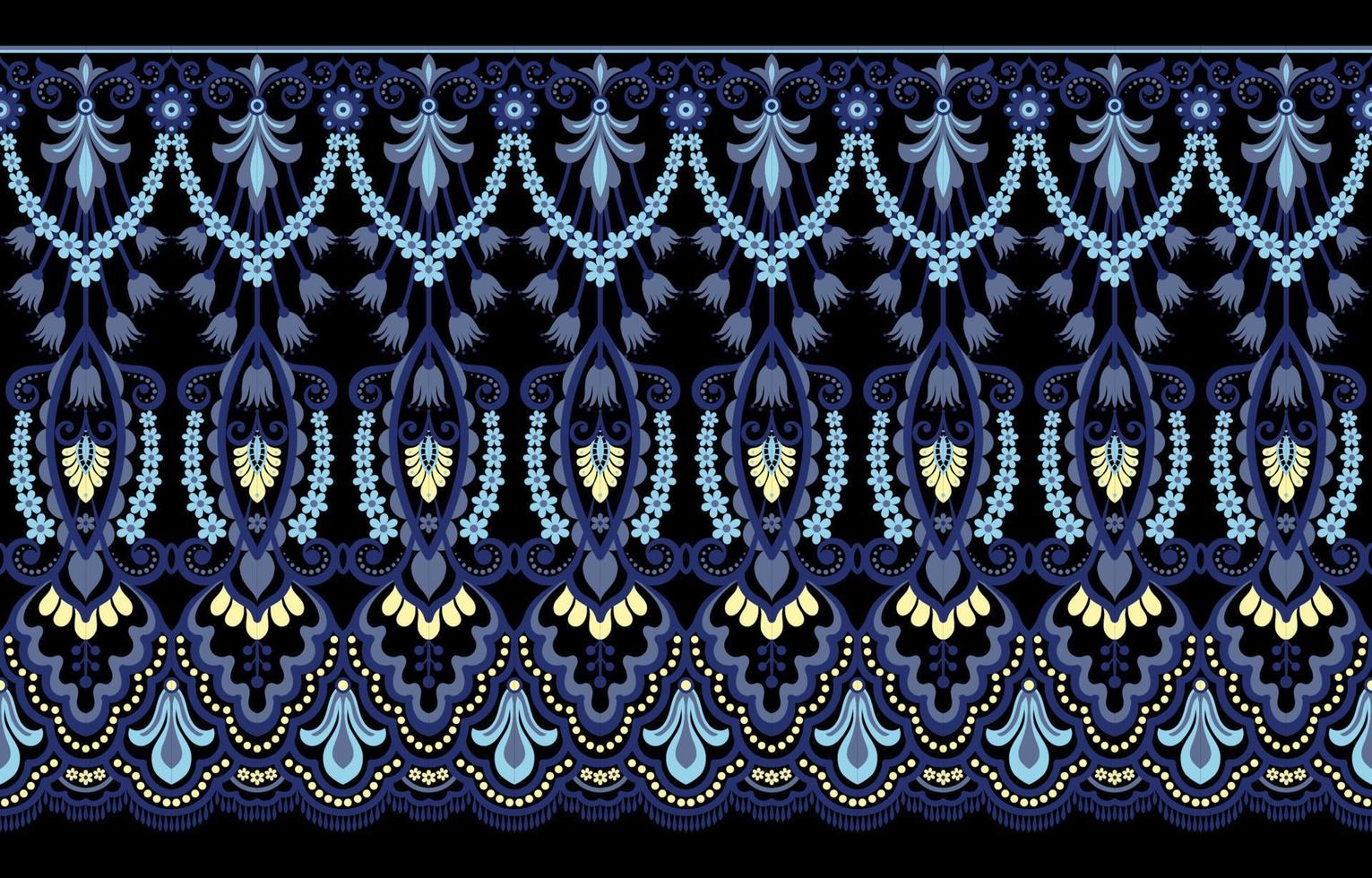 motif ethnique géométrique couleur de fleur transparente oriental. modèle sans couture. conception pour tissu, rideau, arrière-plan, tapis, papier peint, vêtements, emballage, batik, illustration vectorielle de tissu. vecteur