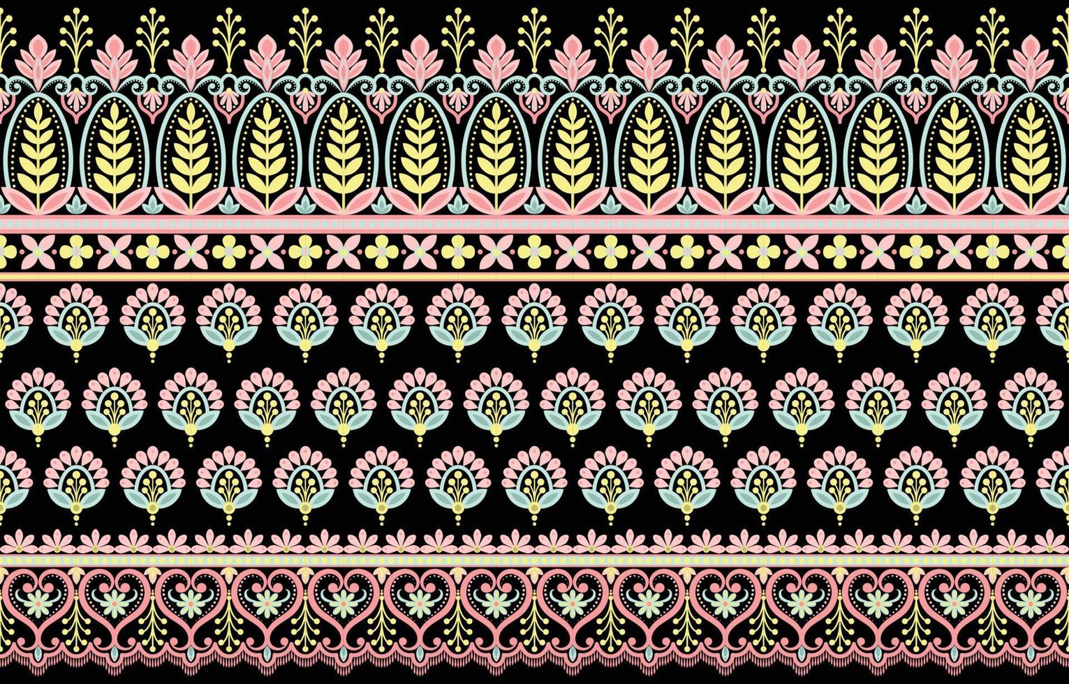 modèle vectorielle continue avec ornement vintage classique. motif floral pour impression sur textile ou papier peint. vecteur