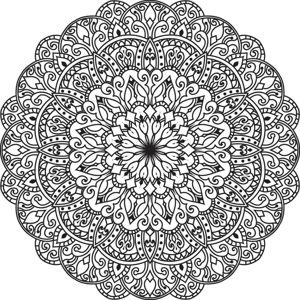 vecteur gratuit de mandala de fleur circulaire sur blanc