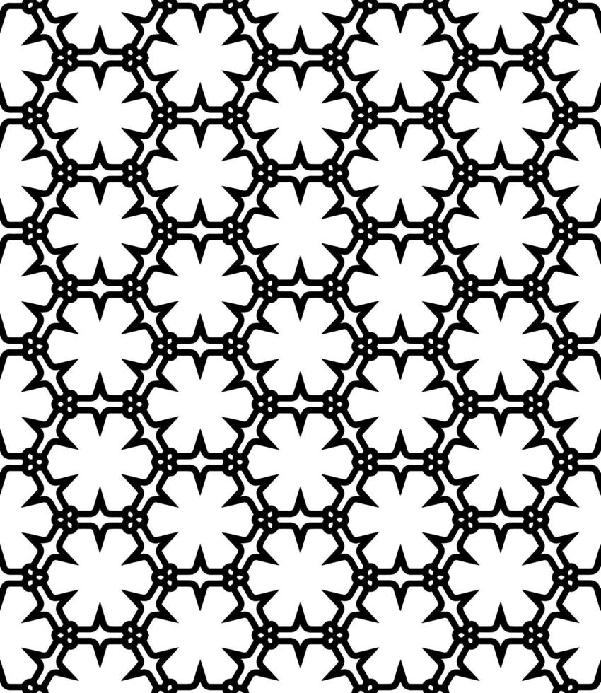 motif abstrait sans couture noir et blanc. arrière-plan et toile de fond. conception ornementale en niveaux de gris. vecteur