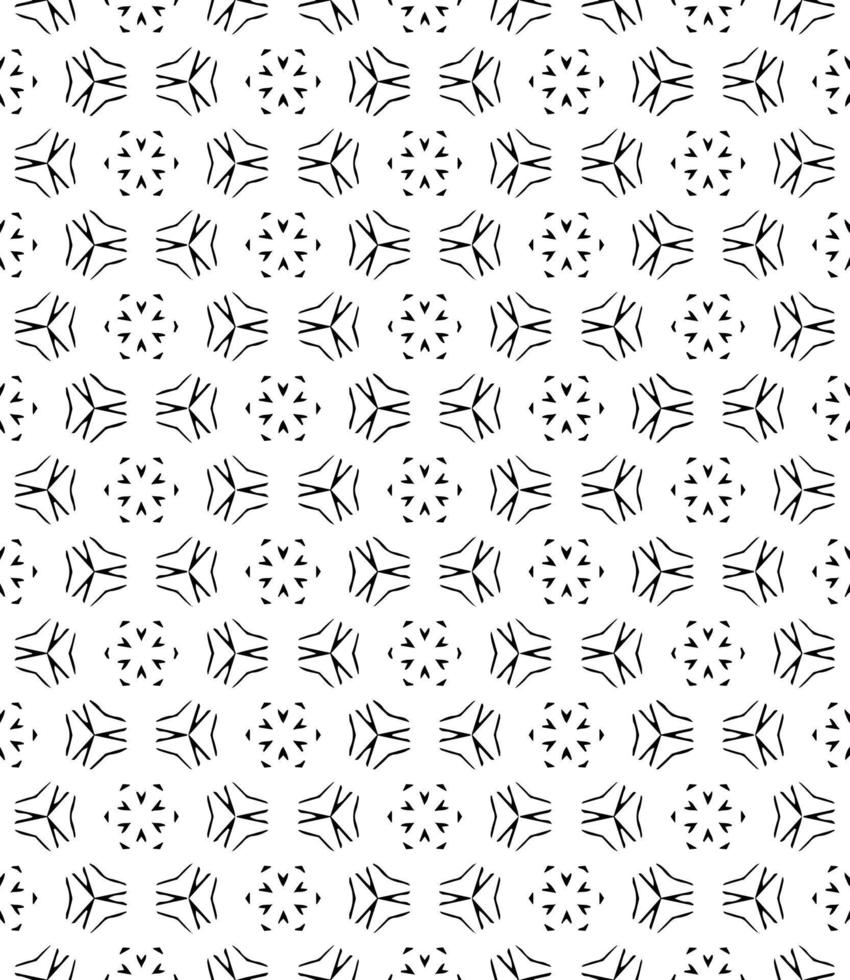 motif abstrait sans couture noir et blanc. arrière-plan et toile de fond. conception ornementale en niveaux de gris. vecteur