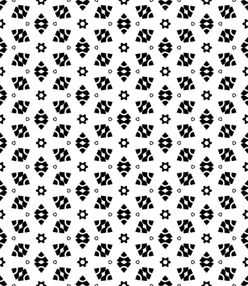 motif abstrait sans couture noir et blanc. arrière-plan et toile de fond. conception ornementale en niveaux de gris. vecteur