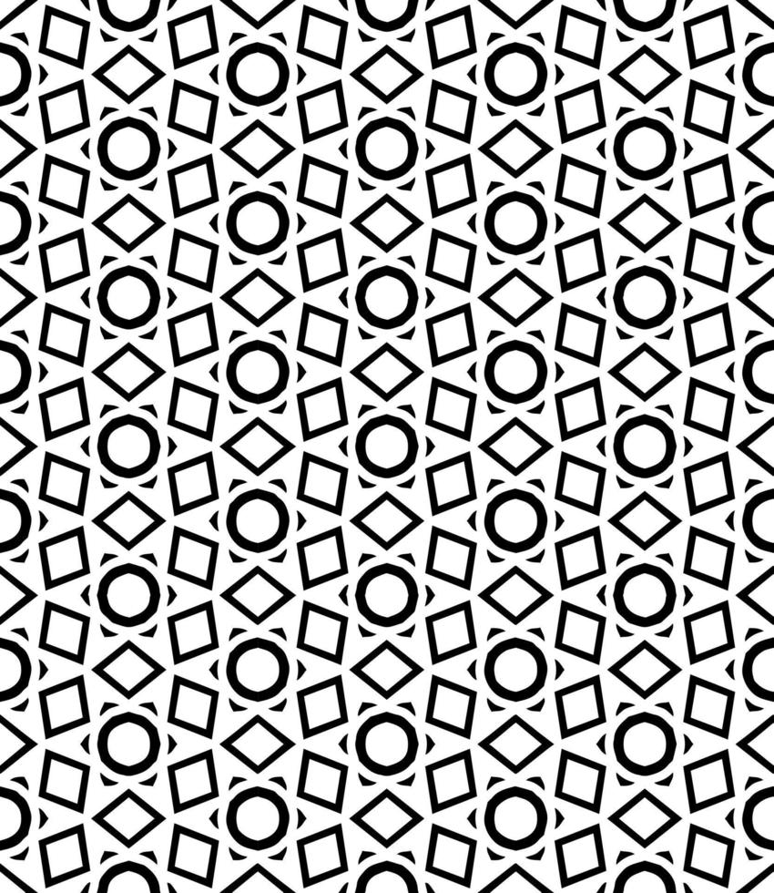 motif abstrait sans couture noir et blanc. arrière-plan et toile de fond. conception ornementale en niveaux de gris. vecteur