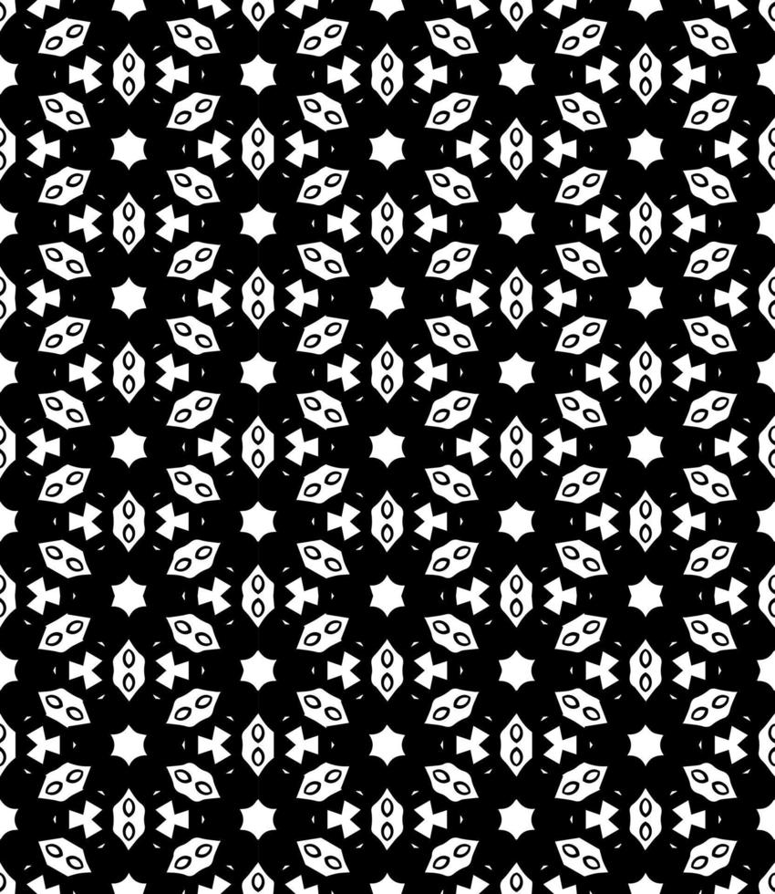 motif abstrait sans couture noir et blanc. arrière-plan et toile de fond. conception ornementale en niveaux de gris. vecteur