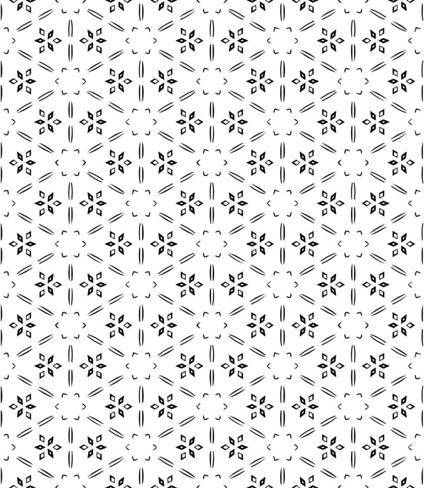 motif abstrait sans couture noir et blanc. arrière-plan et toile de fond. conception ornementale en niveaux de gris. vecteur