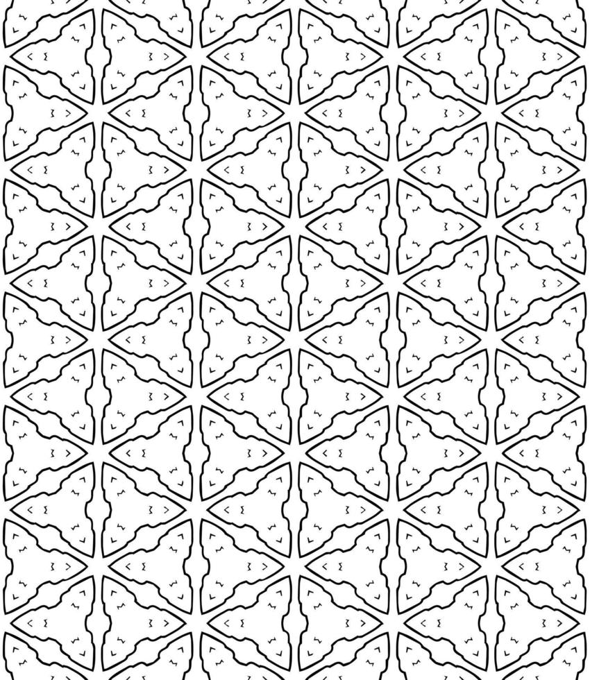 motif abstrait sans couture noir et blanc. arrière-plan et toile de fond. conception ornementale en niveaux de gris. vecteur