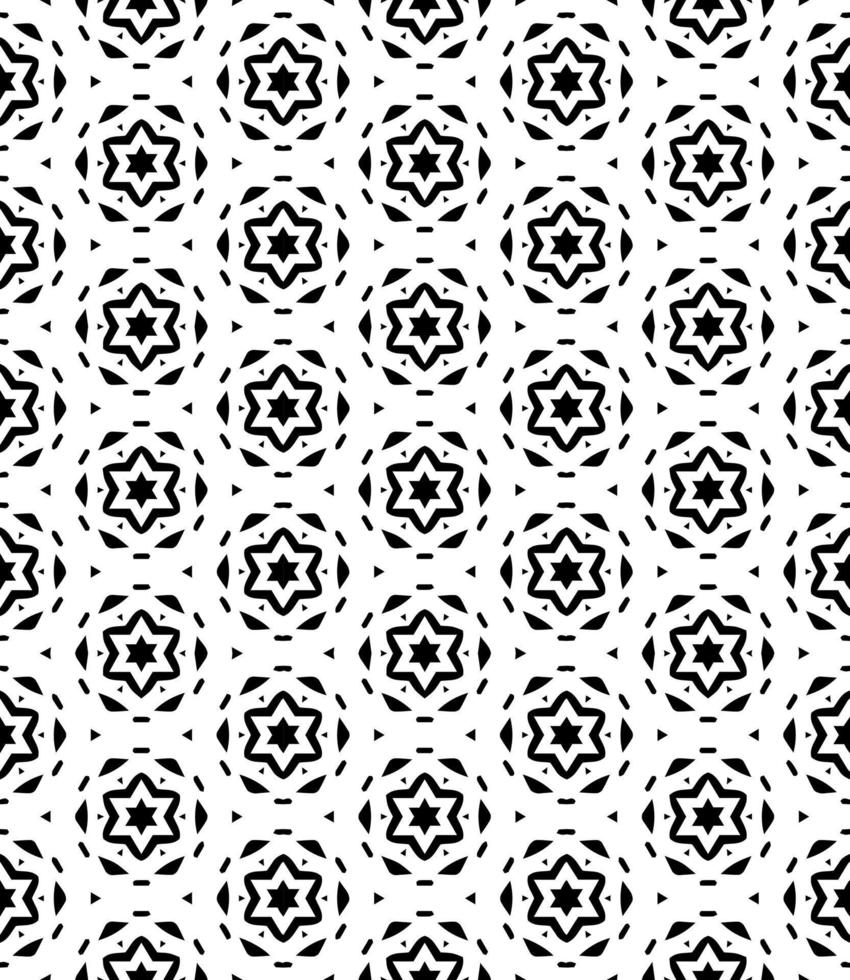 motif abstrait sans couture noir et blanc. arrière-plan et toile de fond. conception ornementale en niveaux de gris. vecteur