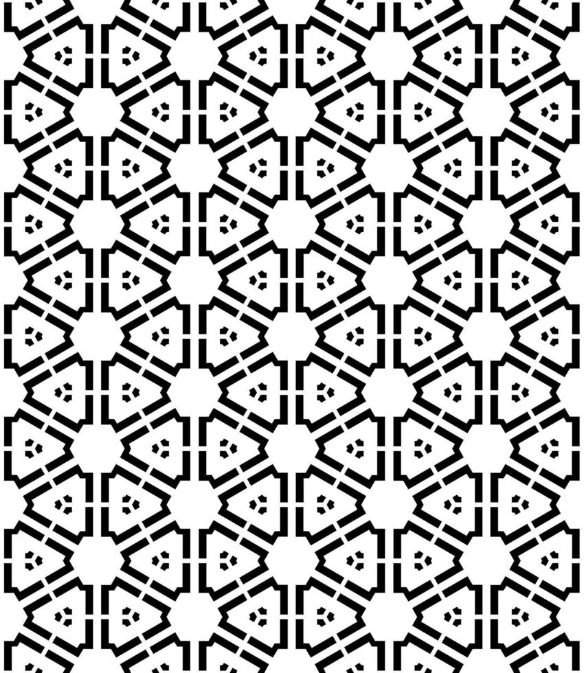 motif abstrait sans couture noir et blanc. arrière-plan et toile de fond. conception ornementale en niveaux de gris. vecteur